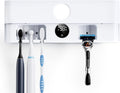 Bitvae Toothbrush Holder, Cleaning and Fast Drying, 5 Toothbrush Slots or Shaver Slot Accessories for Family, LED Smart Screen, Wall Mounted Holders for Bathrooms