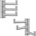 Suyar Towel Hook for Bathroom, SUS 304 Stainless Steel Swivel Robe Holder with 3 Arms, Wall Hook Brushed Nickel, 2 Pack