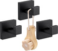 LANC Black Towel Hooks for Bathroom, Robe Hooks Matte Black Coat Hooks, Heavy Duty Square Hand Towel Hanger for Bathroom Kitchen Wall Hooks SUS304 Stainless Steel, 3-Pack,A8805MB-P3