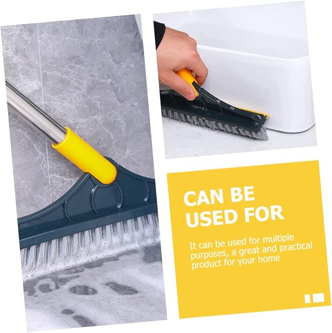 Cabilock -Handled Bathroom Scrub Brush for Deep Cleaning Tiles and Grout Hard Bristle Floor Brush for Hotel and Home Use Ergonomic Design for Easy Maneuvering