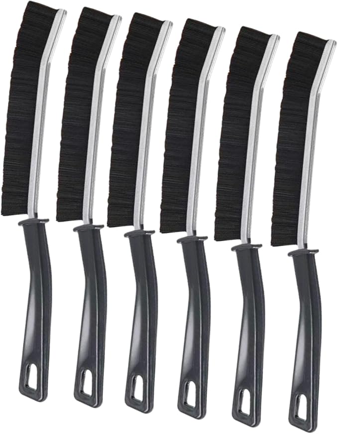 6 Pack Crevice Cleaning Brush, Grout Cleaner Brush, Hard Bristle Crevice Cleaning Brush for Toilet, Scrub, Bathroom, Home, Sink, Window, Cleaning Supplies
