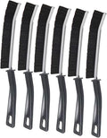 6 Pack Crevice Cleaning Brush, Grout Cleaner Brush, Hard Bristle Crevice Cleaning Brush for Toilet, Scrub, Bathroom, Home, Sink, Window, Cleaning Supplies