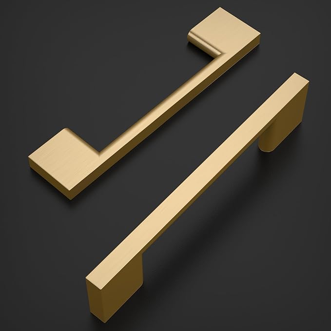 Amerdeco 10 Pack Champagne Bronze Cabinet Pulls 3-3/4 Inch(96MM) Hole Centers Kitchen Cabinet Handles Cabinet Hardware Kitchen Handles for Cabinets Cupboard Handles Drawer Pulls ZH0060