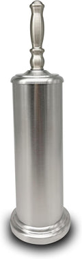Metal Toilet Bowl Brush with Holder Premium Bathroom Cleaning Set Rustproof Hygienic Durable Elegant Finish