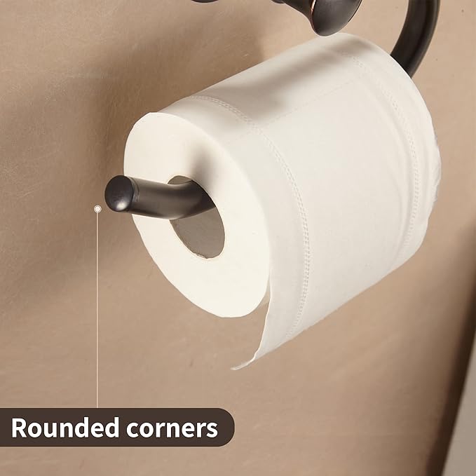 WOLIBEER Oil Rubbed Bronze Toilet Paper Holder, Bathroom Tissue Roll Paper Holder Rustic Toilet Paper Dispenser Wall Mounted SUS 304 Stainless Steel