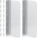 Therwen 2 Pcs Stainless Steel Side Splash Guard for Sink 15 x 6 Inch Wall Mount Guard with Screws Commercial Restaurant Hand Sink and Compartment Prep Sink Kitchen Sink Splash Protector Supply