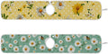 2 PCS Kitchen Sink Splash Guard 30 Inch Faucet Mat for Kitchen Sink Bathroom Sink Faucet Absorbing Drip Drain Mat Pad Microfiber Soft Washable Yellow and Green Daisy Bees
