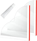 Removable Tub Splash Guard 2 Pack, Bathtub Splash Guard with Silicone Base & Acrylic Shower Corner Water Guard, Self Adhesive Shower Splash Guards to Keep Water in Tub or Walk-in Shower
