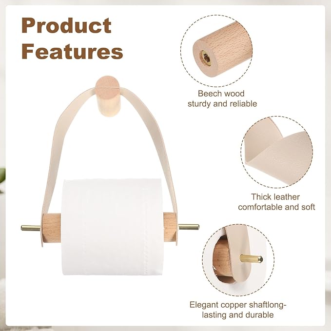 uxcell Toilet Paper Holder Wall Mounted Toilet Tissue Holder with Self-Adhesive Seamless Screw for Bathroom Washroom,White