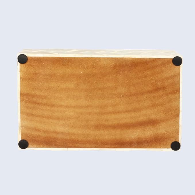 Handicrafts Home Decorative Storage Box 10x6 – Remote Organizer Box with Lid, Modern Decorative Keepsake Box, Boho Shelf Décor, Memory Box for Photos or Letters, Decorative Box for Table Décor