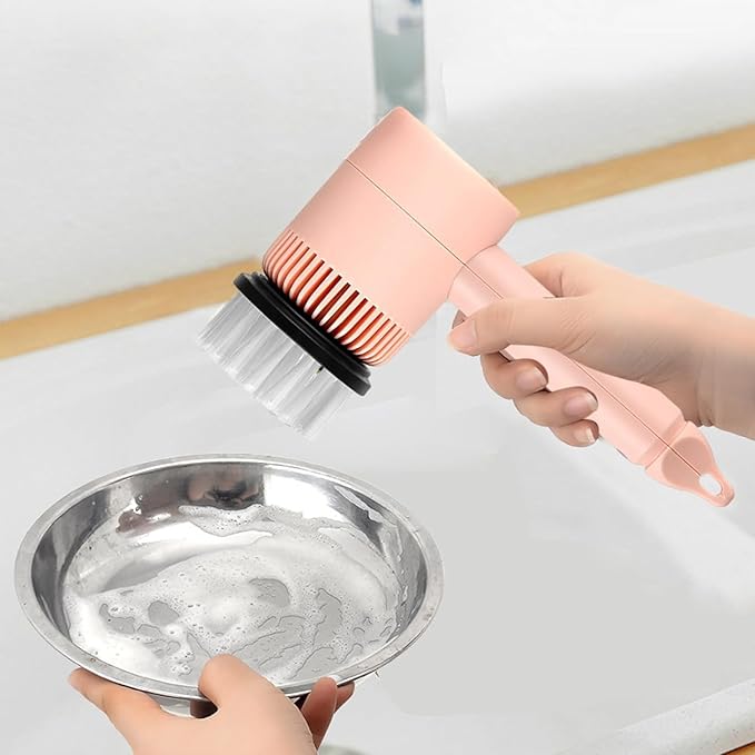 Electric Spin Scrubber, Electric Cleaning Brush with 6 Brush Heads, Rotating Head Powerful Spin Scrubbers, Multipurpose Electric Cleaning Brush for Kitchen Bathroom and Floor