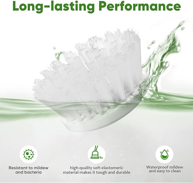 Electric Cleaning Brush, Rechargeable Multifunctional Scrubber for Kitchen and Bathroom, IPX6 Waterproof, 350rpm High Speed, 1500mAh Battery, with Multiple Brush Heads (grey, 5 brush heads)