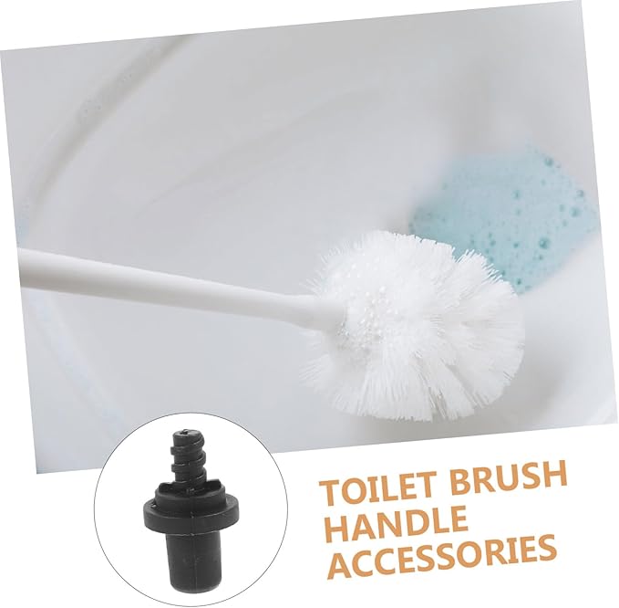 10-Piece Self-Locking Toilet Brush Head Adapter Set Screw Connector and Handle Accessories for Toilet Brush Sturdy Plastic Parts