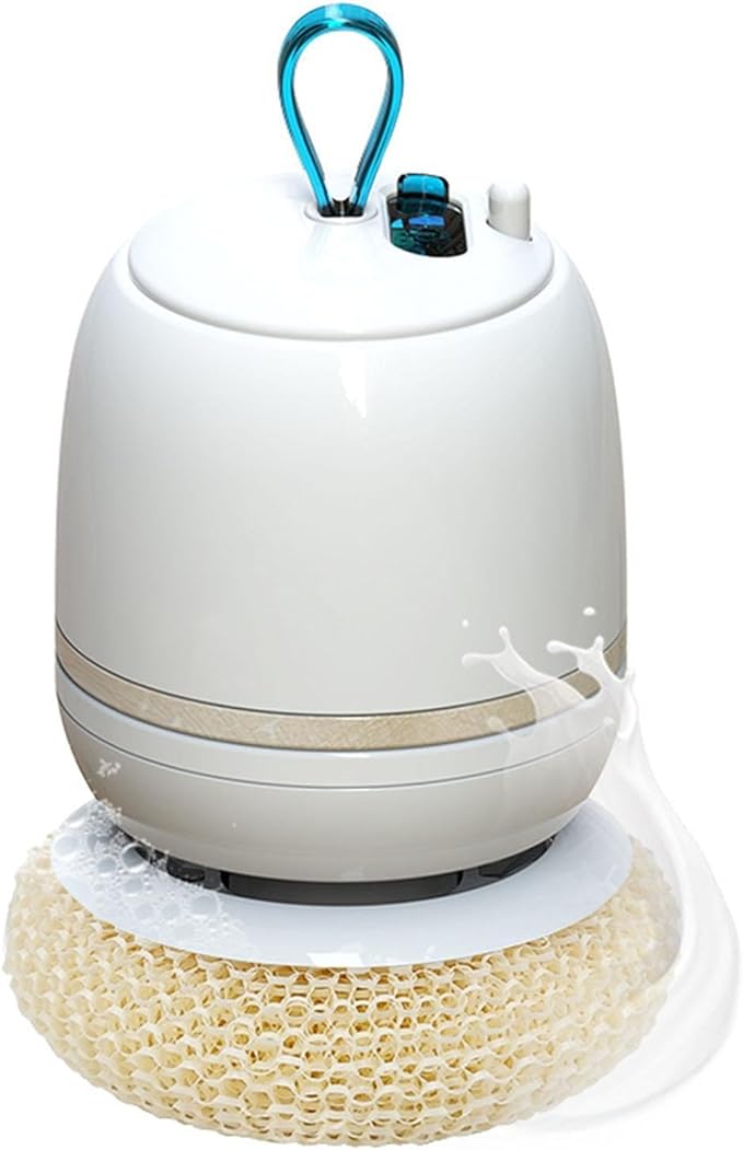 Electric Dish Scrubber Soap Dispensing Brush Portable Multifunctional Electric Kneading Cleaning Brush for Kitchen Board Gold 3.35x4.72inch