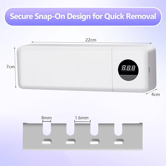 Wall Mounted Toothbrush Holder,UV Toothbrush Holders,No Drilling Wall Mounted Toothbrush Sanitizer Cleaner 4 Slots,Fan Drying Smart & 360s Timer Function for Smart Home Bathroom Accessories.