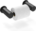YUMORE Toilet Paper Holder Wall Mounted, Springless Pivoting Bathroom Tissue Holder, Easy One-Hand Reload No Spring Needed, Matte Black Modern Bathroom Hardware Accessories