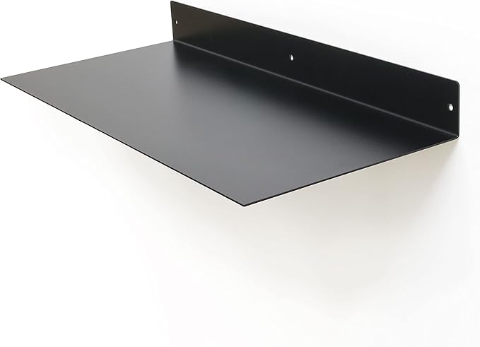 Mitus Floating Shelf Wall Mounted (11 inch x 24 inch) Heavy Duty Industrial Modern Steel, Black
