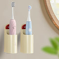2 Pack Electric Toothbrush Holders for Bathroom, Wall Mounted Electric Toothbrush Organizer, Powerful Suction Cup Bathrooms Toothbrush Storage for Shower, Saving Space and Keep Drying (Cream)