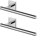 KOKOSIRI Hand Towel Bar Chrome Bathroom Towel Rail Holder Kitchen Paper Holder Wall Mounted Toilet Cabinet Mount 2 Pack, Polished Stainless Steel B3008CH-P2