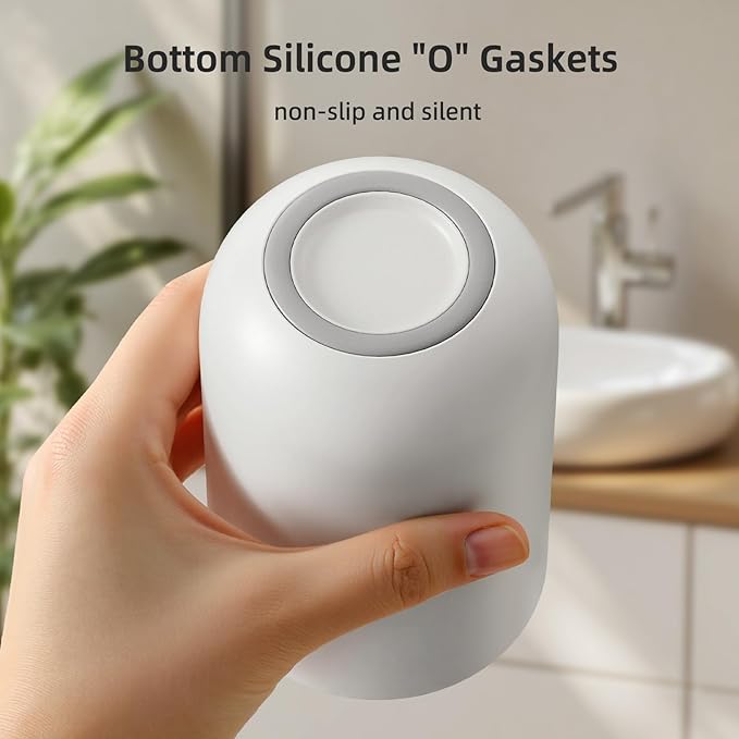 Toothbrush Cup 10.5oz Reusable Unbreakable Bathroom Tumbler 2 PCS, Easy to Clean Plastic Bathroom Cup Toothbrush Holder for Bathroom Counter Organizer