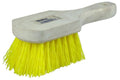 Weiler 44013 8" Utility Scrub Brush, Yellow Polypropylene Fill, Short Handle, Wood Block