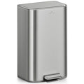 mVm 10.6 Gal Kitchen Trash Can, Step Trash Can with Lid, Smooth Edge Garbage Bin for Home Office (Tin)