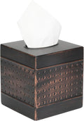 Industrial Style Tissue Box Cover, Tissue Holder, Square Box Covers,for bedrooms, Offices, bathrooms, Living Rooms etc.(Bronze)