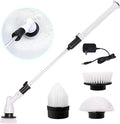 LEPOWERP [2020 Upgraded] Electric Spin Scrubber, Cordless Bathroom Shower Scrubber with 3 Replaceable Cleaning Brush Head & Adjustable Extension Handle for Home & Office
