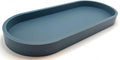 Happitasa Premium 12” x 5” Silicone Vanity Tray | Sink and Surface Organizer with Sturdy Non-Slip Base | Heat Safe, Dishwasher Safe (Smoky Blue)