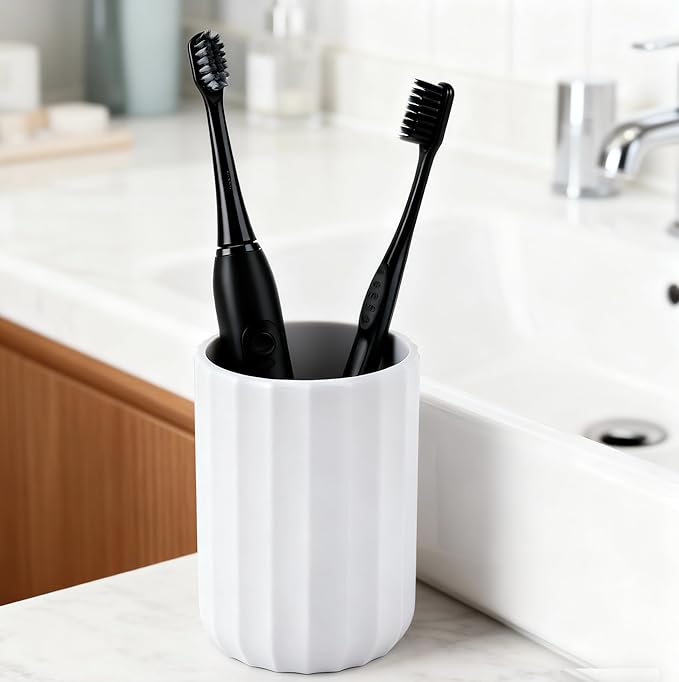 Toothbrush Holders for Bathrooms Silicone Tooth Brush Holder Electric Toothbrush and Toothpaste Storage Bathroom Countertop Organizer