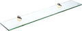 Spancraft Glass P-4.75x27-Brass Peacock Glass Shelf, Brass, 4.75" x 27"