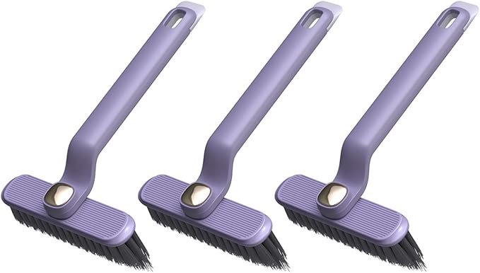 Cleaning Brush,Multi-Function Rotating Brush,360° Rotating No Dead Corners,Cleaning Tools for Household Use, Home, Kitchen, Bathroom,Window,Vehicle,Faucets,Toilet,Grout Purple 3pcs