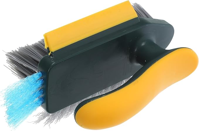 Multi-Purpose Bathroom Cleaning Brush with Long Handle Soft Bristles for Grooves Corners and Crevices Window Track and Shower Grout Scrubber for Home and Restaurant Use
