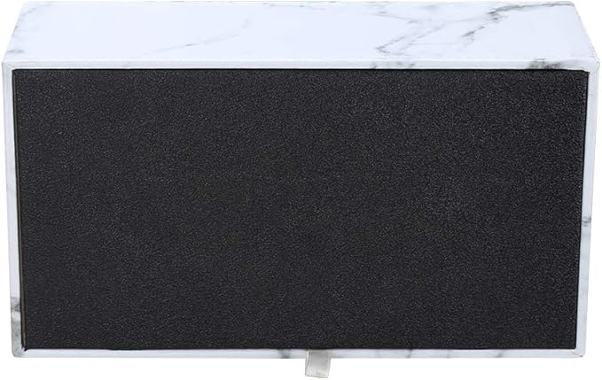 KINGFOM Rectangular PU Leather Tissue Box Cover - Facial Tissue Paper Napkin Holder for Bathroom, Home, Office, Car Automotive Decoration with Magnetic Bottom(Gray Marble)