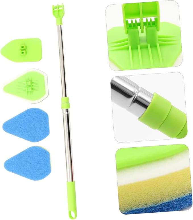 Didiseaon Long Handle Cleaning Brush Toilet Floor Grout Brush Material Extension-Type Bathroom