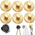 Suction Cup Hooks for Door Wreaths,2026 New No-Drill Hooks for Valentine's Decor,Stainless Steel Waterproof Suction Cup Hook,Holder Towel Hooks for Bathroom Wall,Kitchen,Glass,Tile (Gold, 6 PCS)