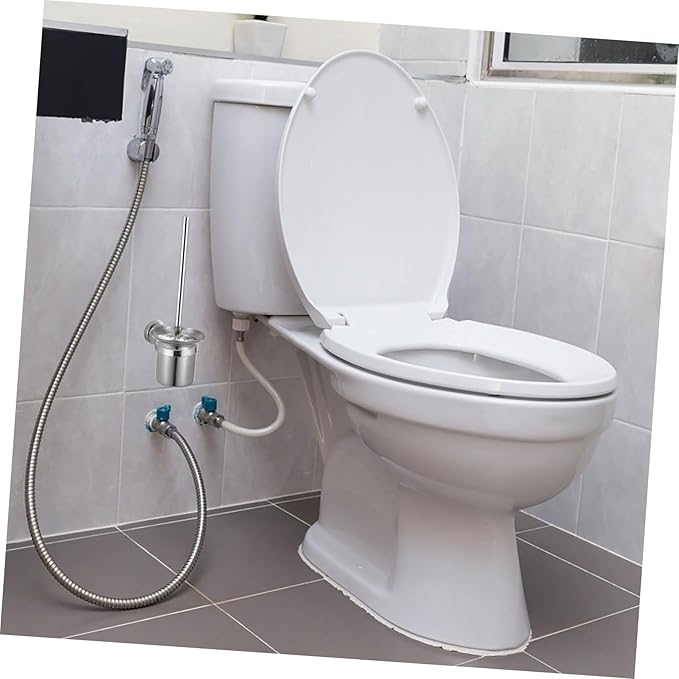 Mikinona Bathroom Cleaning Brush Holder Stainless Steel Plunger Holder Brush Storage