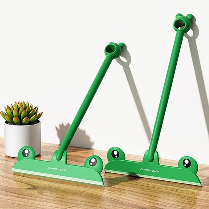 Milisten Creative Frog-Shaped Small Shower Glass Squeegee, Windshield Cleaning Tool with Ergonomic Handle for Bathroom, Window, Tile and Car Use –