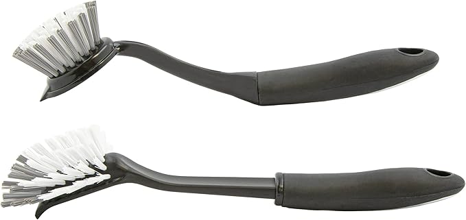 Metro Black and Silver All Purpose Scrub Brush Set of 2