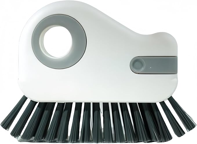 2 in 1 Groove Cleaning Brush Window Track Cleaning Tool, Gap Cleaning Brush，Multi-Function Grout Cleaning Tool(Gray,One)