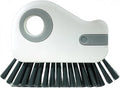 2 in 1 Groove Cleaning Brush Window Track Cleaning Tool, Gap Cleaning Brush，Multi-Function Grout Cleaning Tool(Gray,One)
