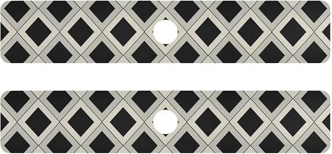 Kitchen Faucet Absorbing Mat Sink Splash Guard Behind Faucet Drip Catcher for Bathroom RV Bar 14.7x5.4in 1PCS Lattice