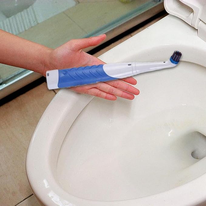 Reveal Power Scrubber Electric Cleaning Brush with 4 Brush Heads for Tub Kitchen Blue