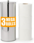 [2023 Upgraded Version] HUJI Rust Resistant Stainless Steel Toilet Paper Roll Canister Holder w/Removable Base for Bathroom Storage (1 Pack, Toilet Paper Canister)