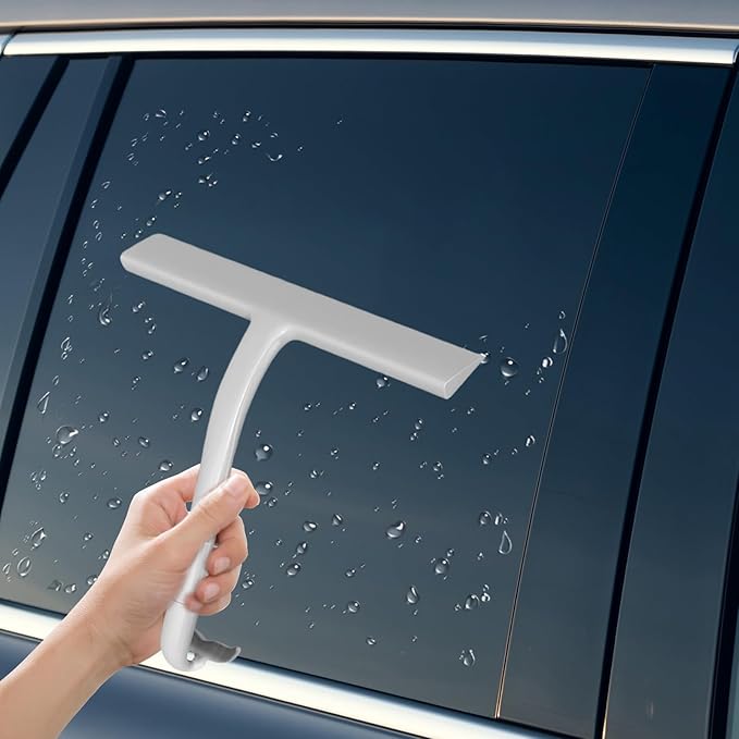 Household Window Mirror Squeegee - All Purpose Swiper, 1 Rubber Edge Glider for Wet Walls, Non Slip Water Remover for Polished Stone, Utility Gear, Deicing Wand for Windscreens and Ledges