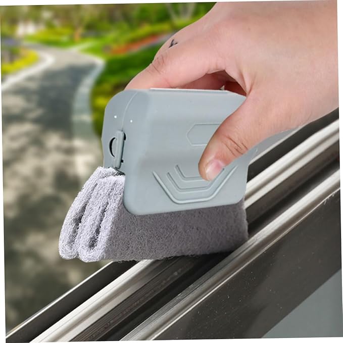 3pcs Window Groove Cleaning Brush Set for Crevice and Grout Scrubbing Household Track Cleaner Tools for Small Spaces and Door Frame Maintenance