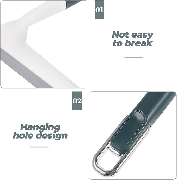 VALICLUD Wide Handheld Window Squeegee for Car and Shower Glass Cleaning, Green Glass Wiper with Sturdy Rubber Blade, Portable Bathroom and Windshield Cleaning Tool for Home Use