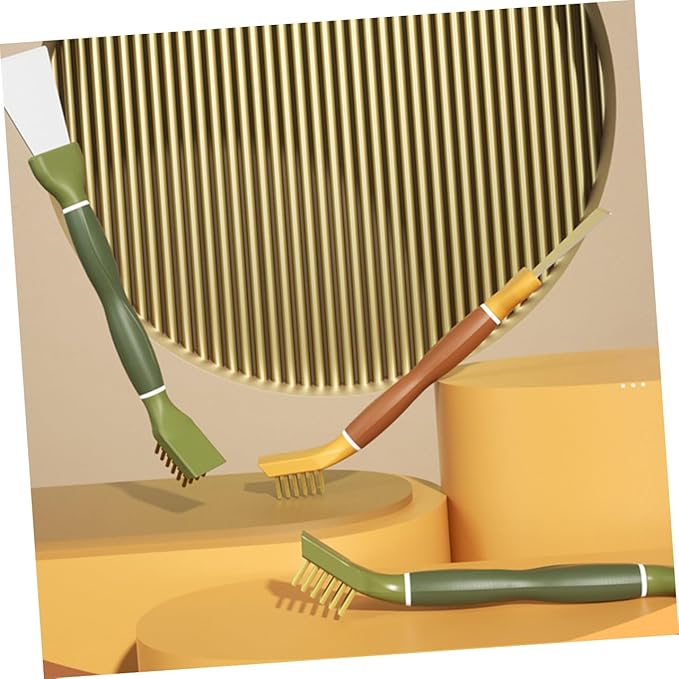 Unomor Multifunctional Cleaning Brush and Rust Removing Tool Double-Ended Shovel Design for Kitchen Bathtub Sink and Corner Grout High-Density Bristles for Scrubbing Easy to Use