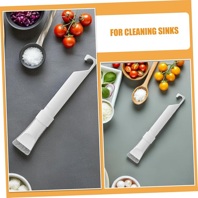Generic 1 Set Multifunctional Grout Brush Compact Cleaning Tool for Tight Spaces Kitchen Bathroom Sinks and Window Tracks Includes Detachable Scraper for Versatile Use