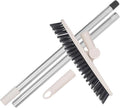 Cabilock Long Handle Scrub Brush for Bathroom Tile and Floor Gaps, Stiff Bristle Crevice Cleaning Tool for Shower and Toilet, Beige Hard Bristle Floor Gap Scrubber for Household Cleaning